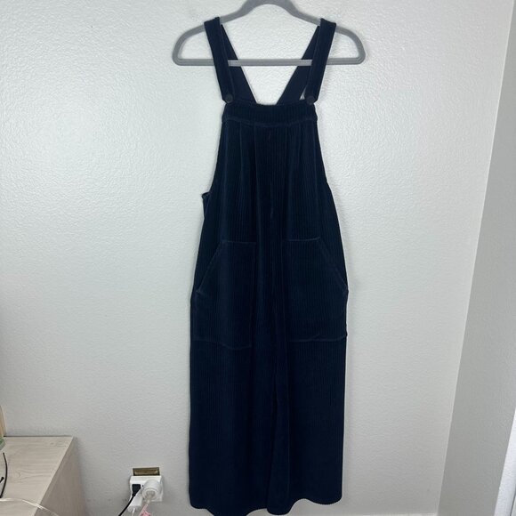 Madewell Texture & Thread Velour Corduroy Overalls M Boho Minimalist Soft - Picture 2 of 10